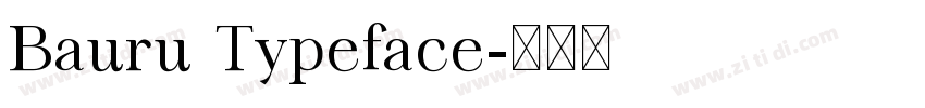 Bauru Typeface字体转换